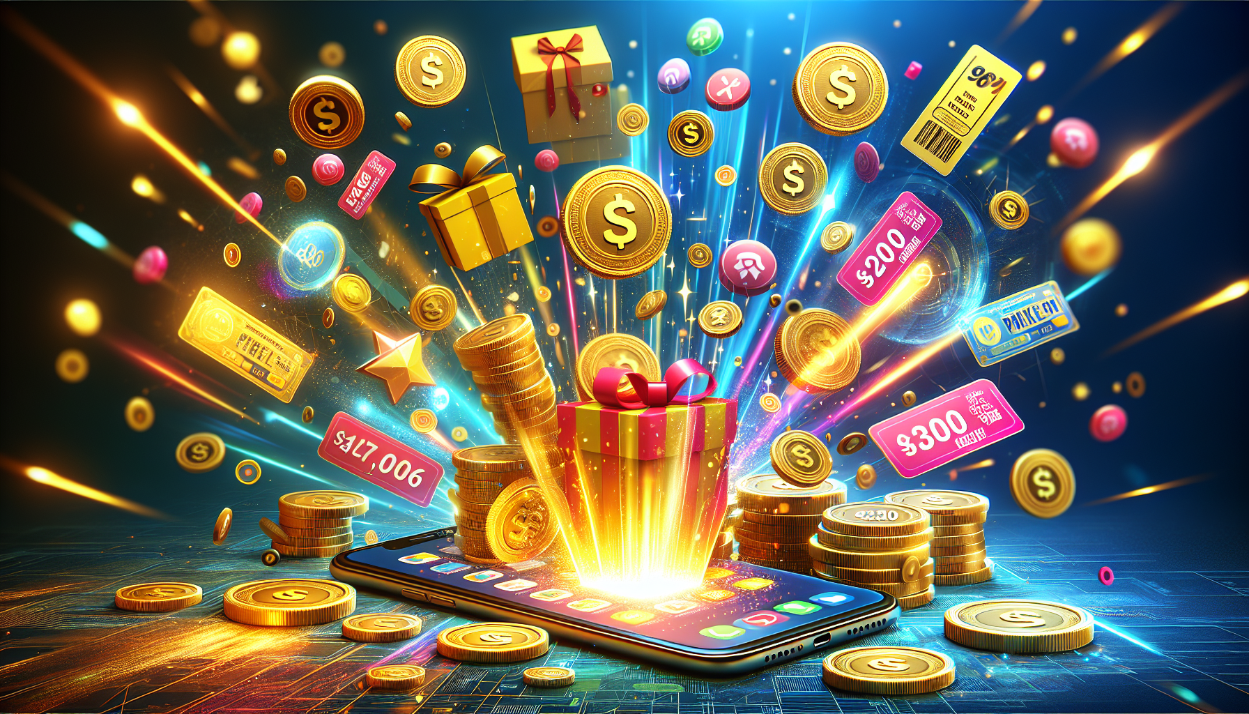 Bonos y promociones exclusivas en la app Bplay Santa Fe Visualización festiva de los bonos y promociones ofrecidas por Bplay Santa Fe