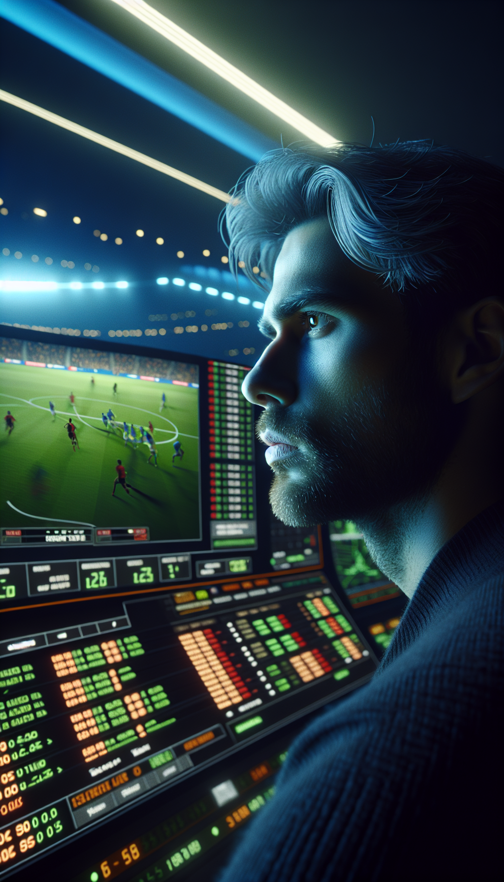 Apuestas en vivo en fútbol argentino a través de BPLAY Santa Fe Apostador en vivo analizando cuotas de partido en BPLAY Santa Fe