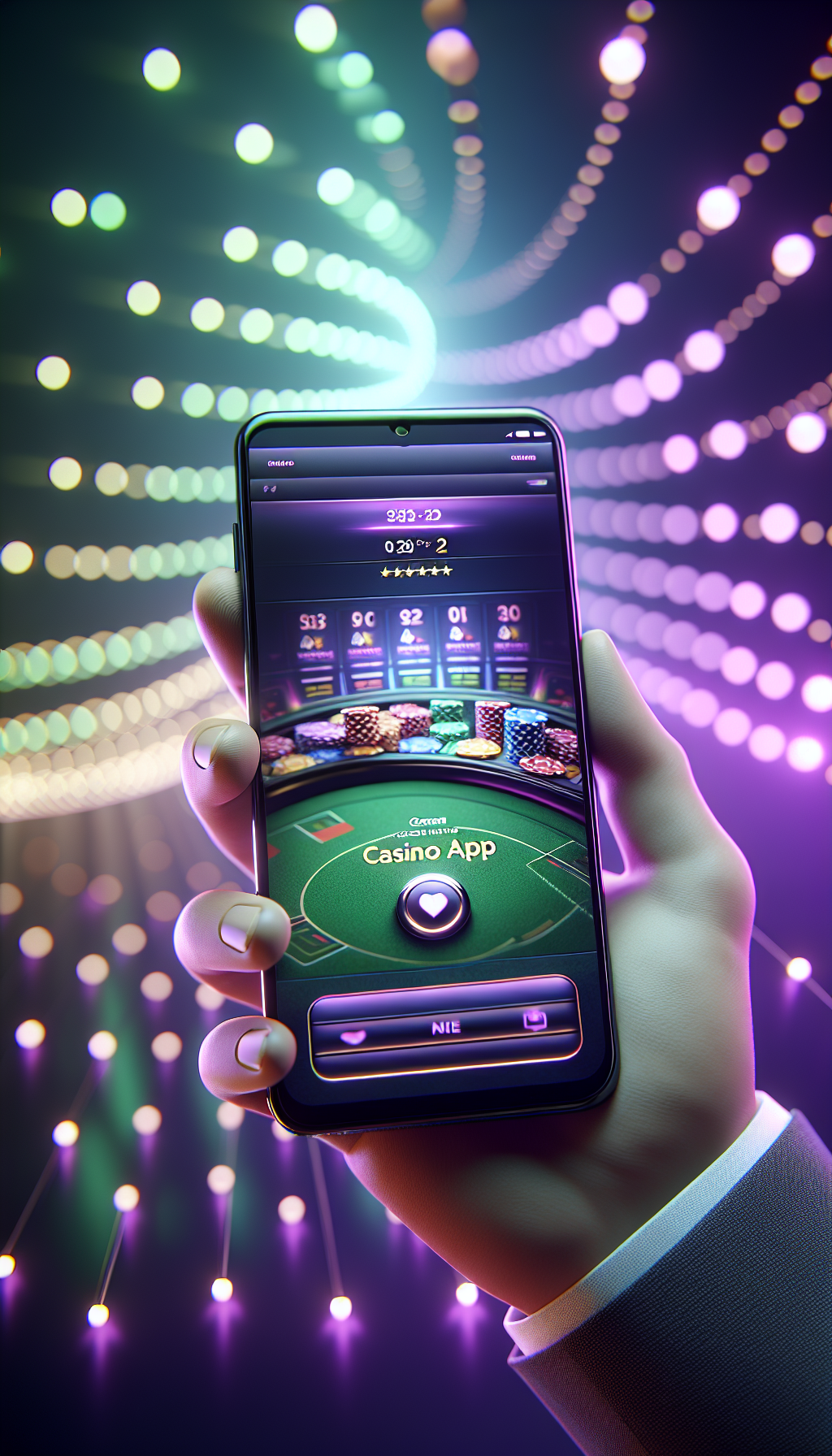 Persona accede a la app móvil Bplay Casino Santa Fe desde su smartphone