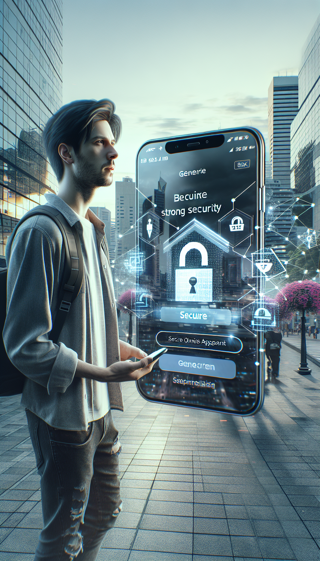 Acceso seguro a Bplay Santa Fe vía app móvil Usuario accediendo a Bplay Santa Fe desde la aplicación móvil con seguridad visible