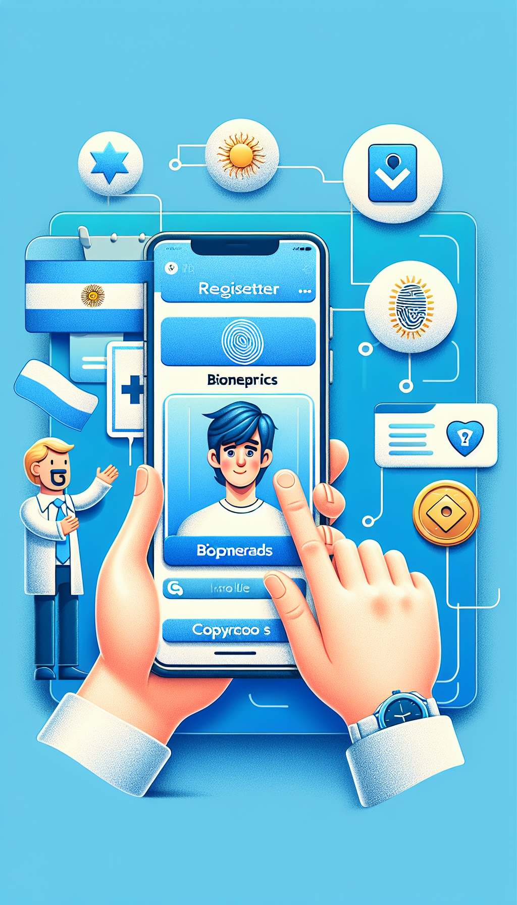 Registro móvil en Bplay Santa Fe con biometría Registro en la app móvil de Bplay Santa Fe con autenticación biométrica